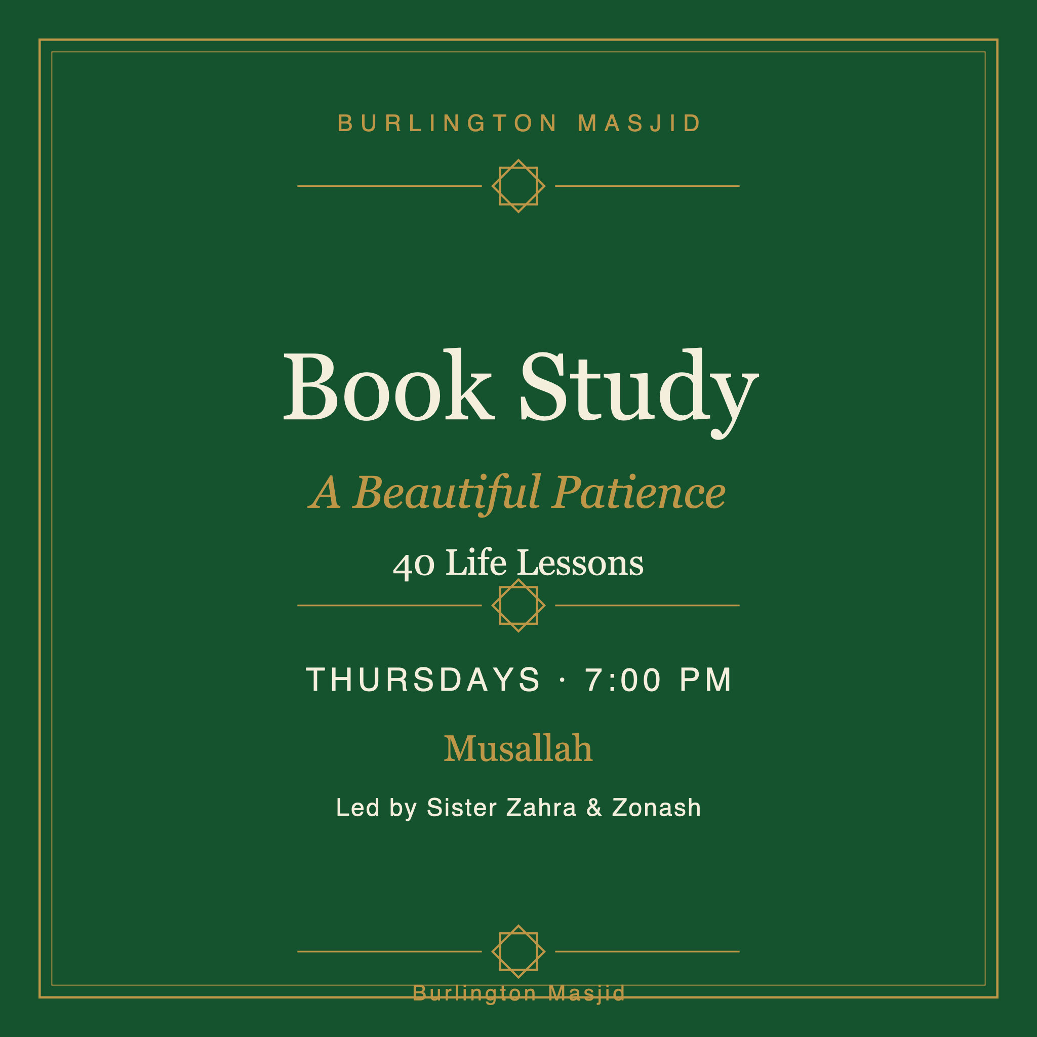 Book Study: A Beautiful Patience
